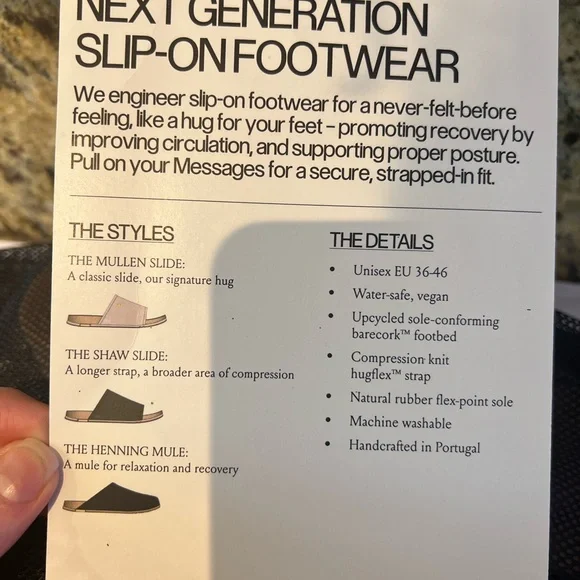 NWT Message Shaw Classic Slide BLACK 37 - Picture 4 of 5